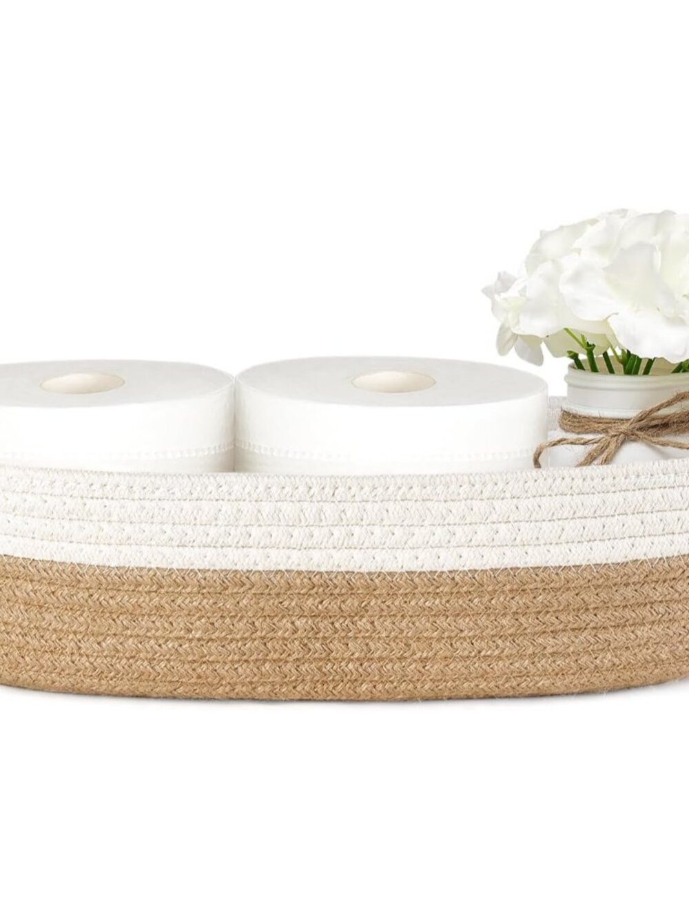 Toilet Paper Basket, Boho Bathroom Decor, Small Storage Organizer